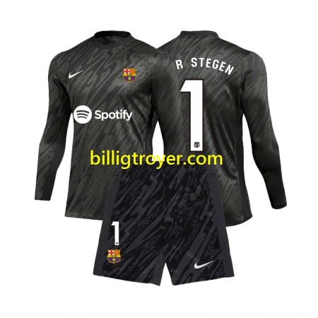 Billige Fotballdrakter FC Barcelona Ter Stegen 1 Keeper Barn Tredjedraktsett 2024/25 Langermet